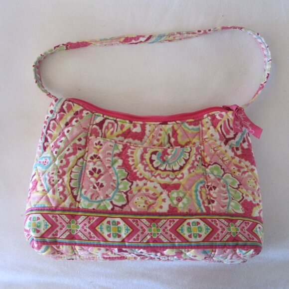 Vera Bradley Handbags - Vera Bradley Purse, 9" Wide, Pink w/ Flowers, very Nice